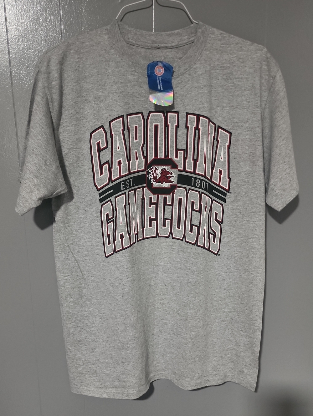 J. America Carolina Gamecocks Gray Short Sleeve Graphic Tee